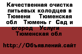 Качественная очистка питьевых колодцев в Тюмени. - Тюменская обл., Тюмень г. Сад и огород » Услуги   . Тюменская обл.